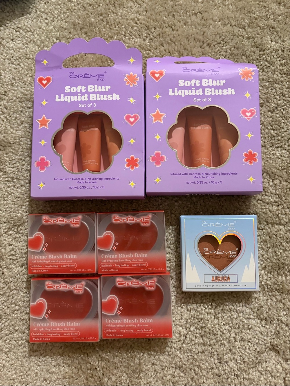 The crème shop 7pc Blush set NWT